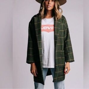 DAVI & DANI Dark Green Checkered Jacket
